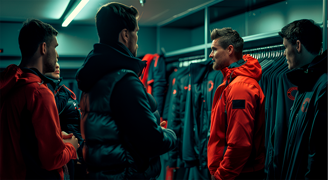 vestuarios jugadores hombres deporte chaquetas